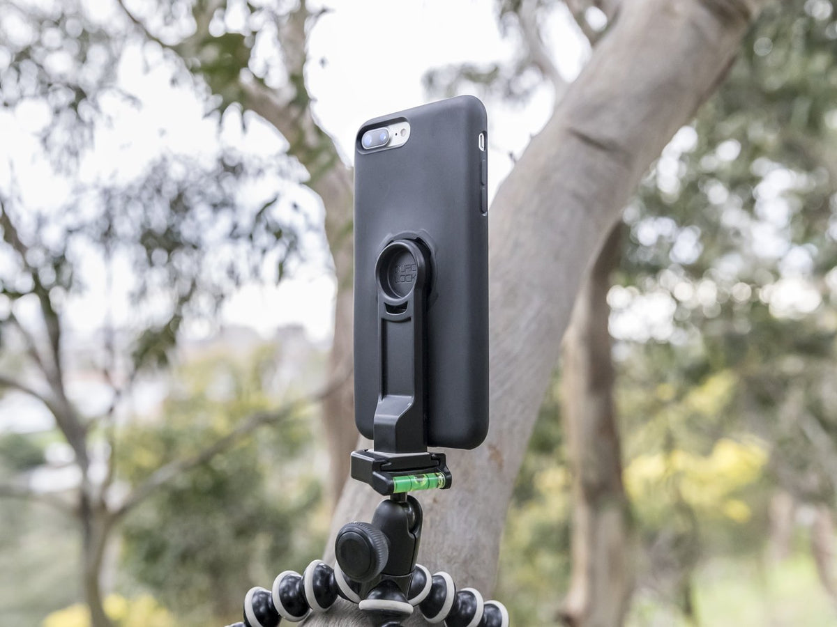 quad lock tripod adaptor on iphone 8 plus