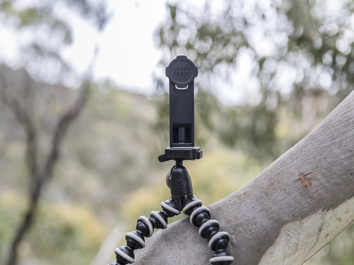 The Quad Lock Tripod Adaptor is great for taking still photos