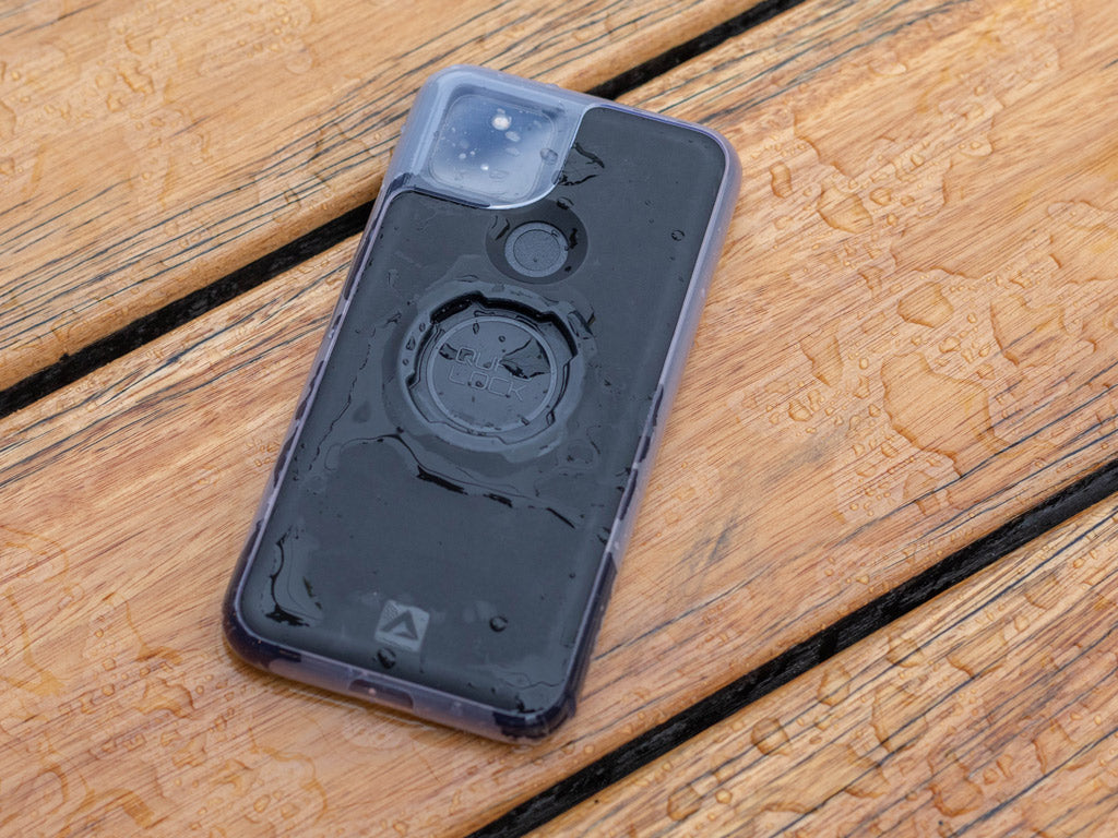 pixel 5 camera protected by quad lock case and poncho