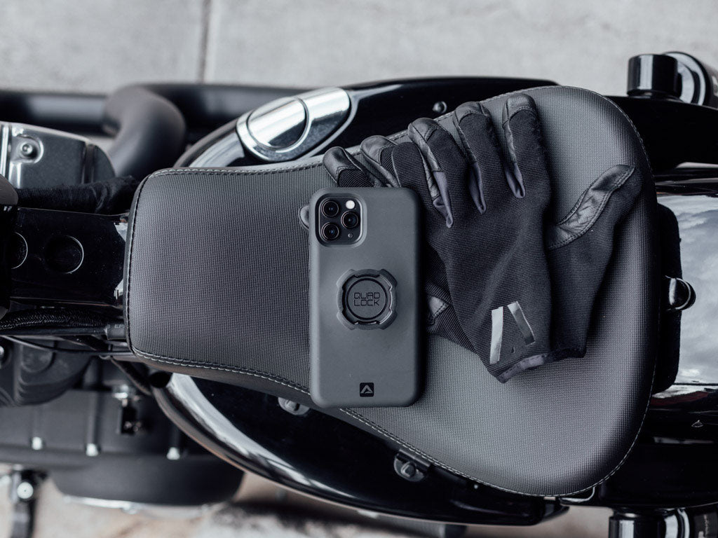 quad lock case on motorbike