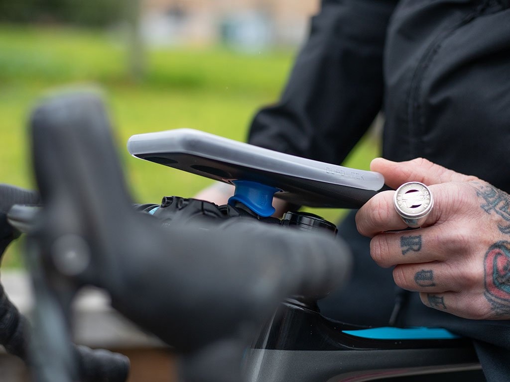 Easily slip on the Poncho on your Pixel Smartphone on Your Bike