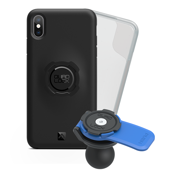 Quad Lock iPhone XS Max 1" Ball Adaptor Kit with Poncho