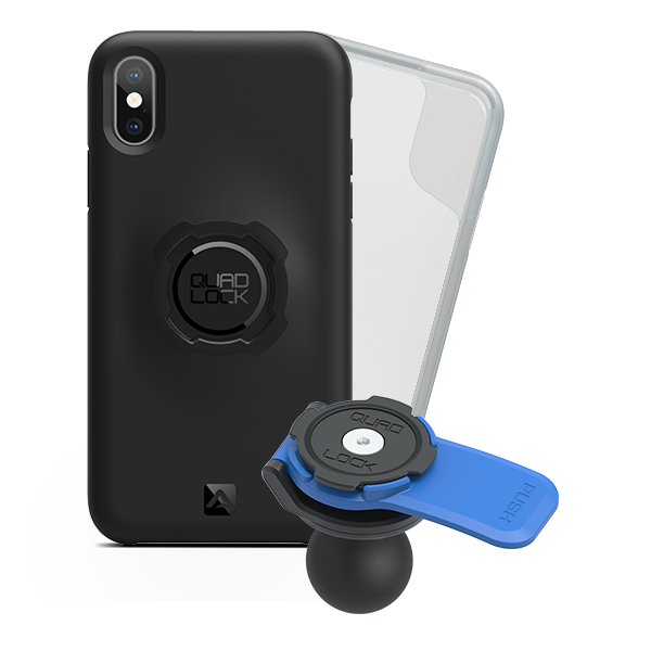 Quad Lock iPhone X/Xs 1" Ball Adaptor Kit with Poncho